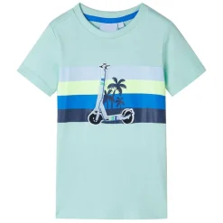 Vêtements & Accessoires-vidaXL T-shirt pour enfants clair 140 Menthe