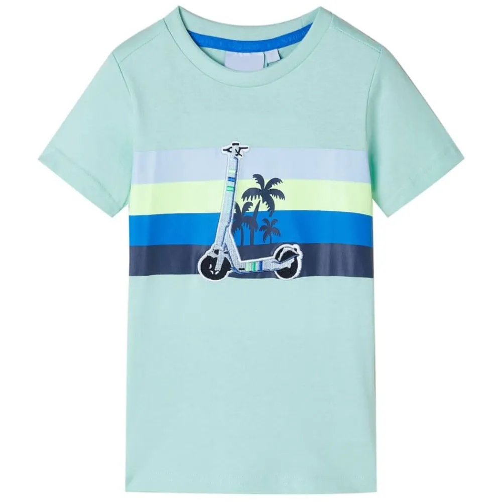 Vêtements & Accessoires-vidaXL T-shirt pour enfants clair 140 Menthe