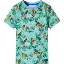 vidaXL T-shirt pour enfants mélange vert clair 128