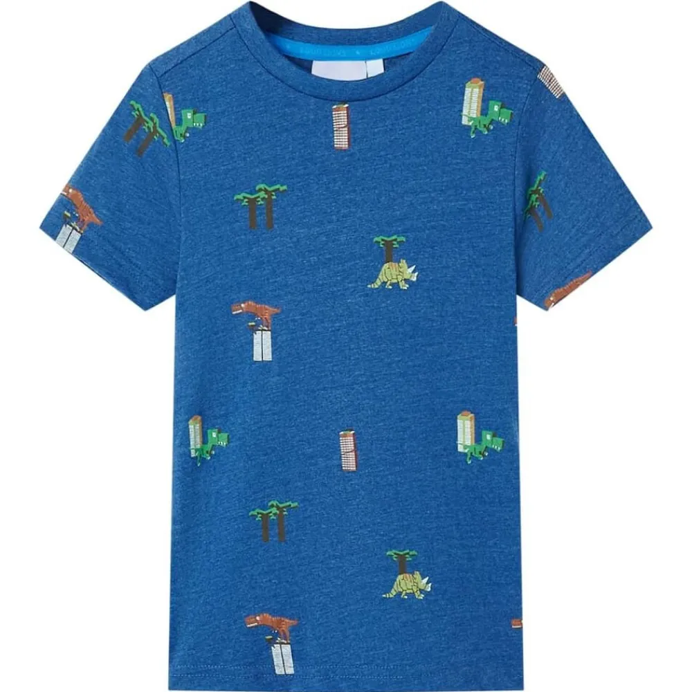 Vêtements & Accessoires-vidaXL T-shirt pour enfants mélange de 104 Bleu foncé