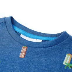 Vêtements & Accessoires-vidaXL T-shirt pour enfants mélange de 104 Bleu foncé