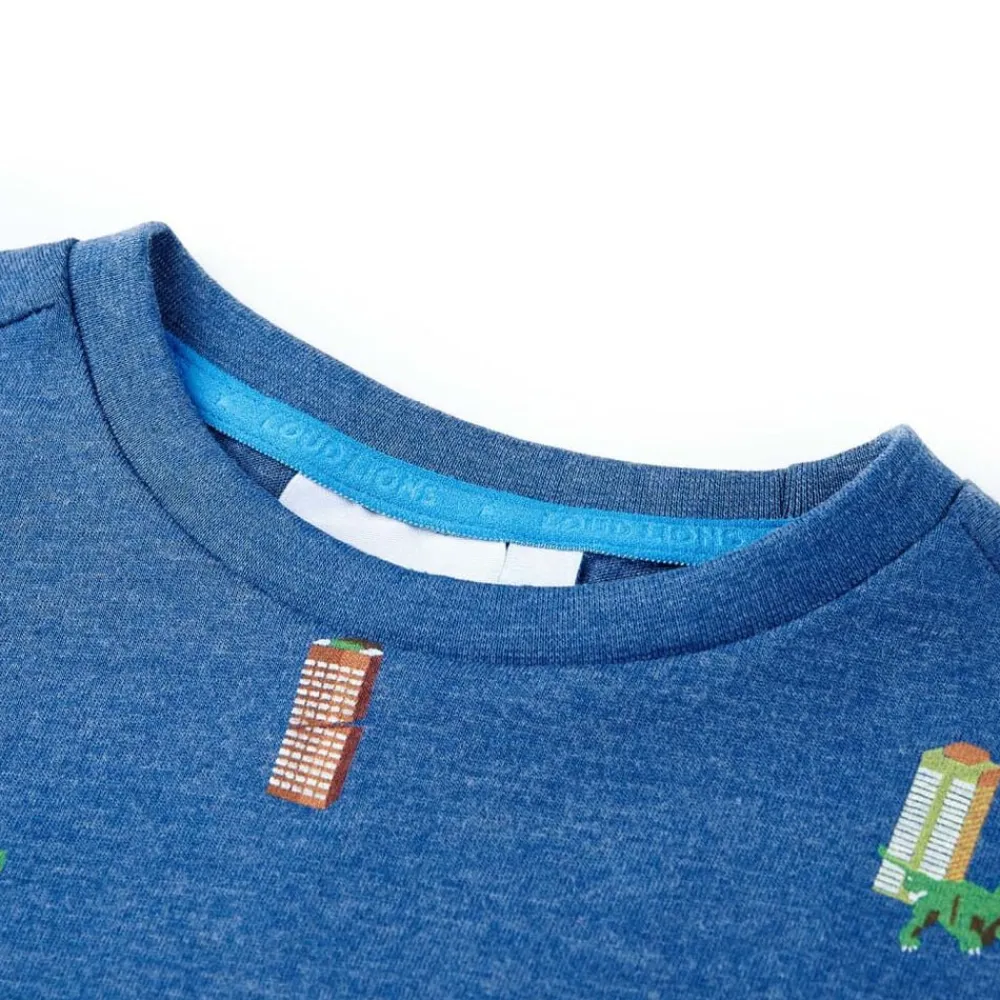Vêtements & Accessoires-vidaXL T-shirt pour enfants mélange de 104 Bleu foncé