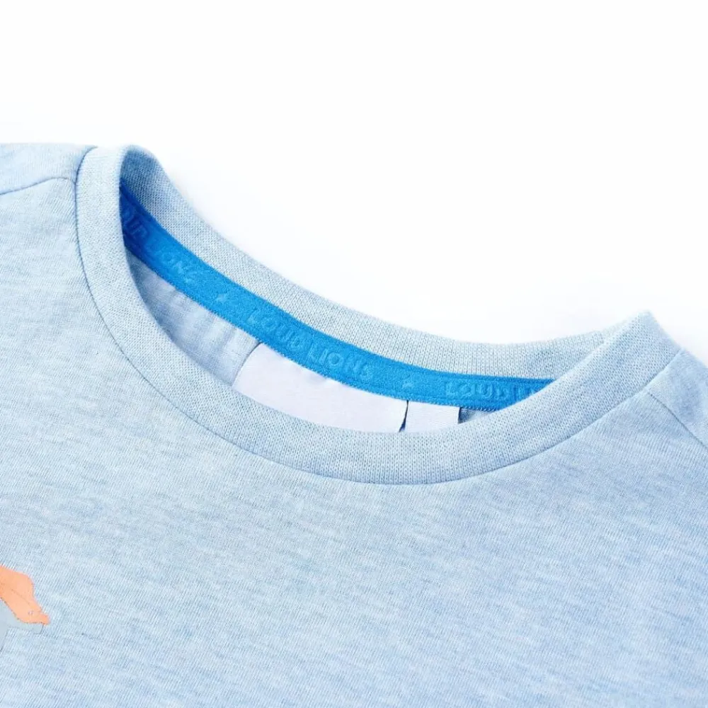 Vêtements & Accessoires-vidaXL T-shirt pour enfants mélange bleu pâle 104