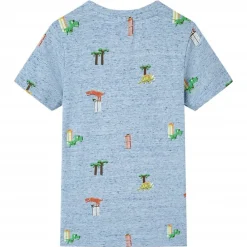Vêtements & Accessoires-vidaXL T-shirt pour enfants mélange de 104 Bleu