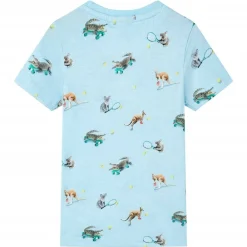 Vêtements & Accessoires-vidaXL T-shirt pour enfants mélange bleu clair 116