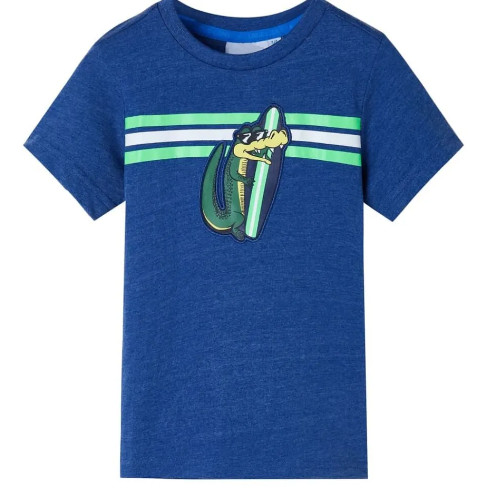 Vêtements & Accessoires-vidaXL T-shirt pour enfants mélange de bleu foncé 128