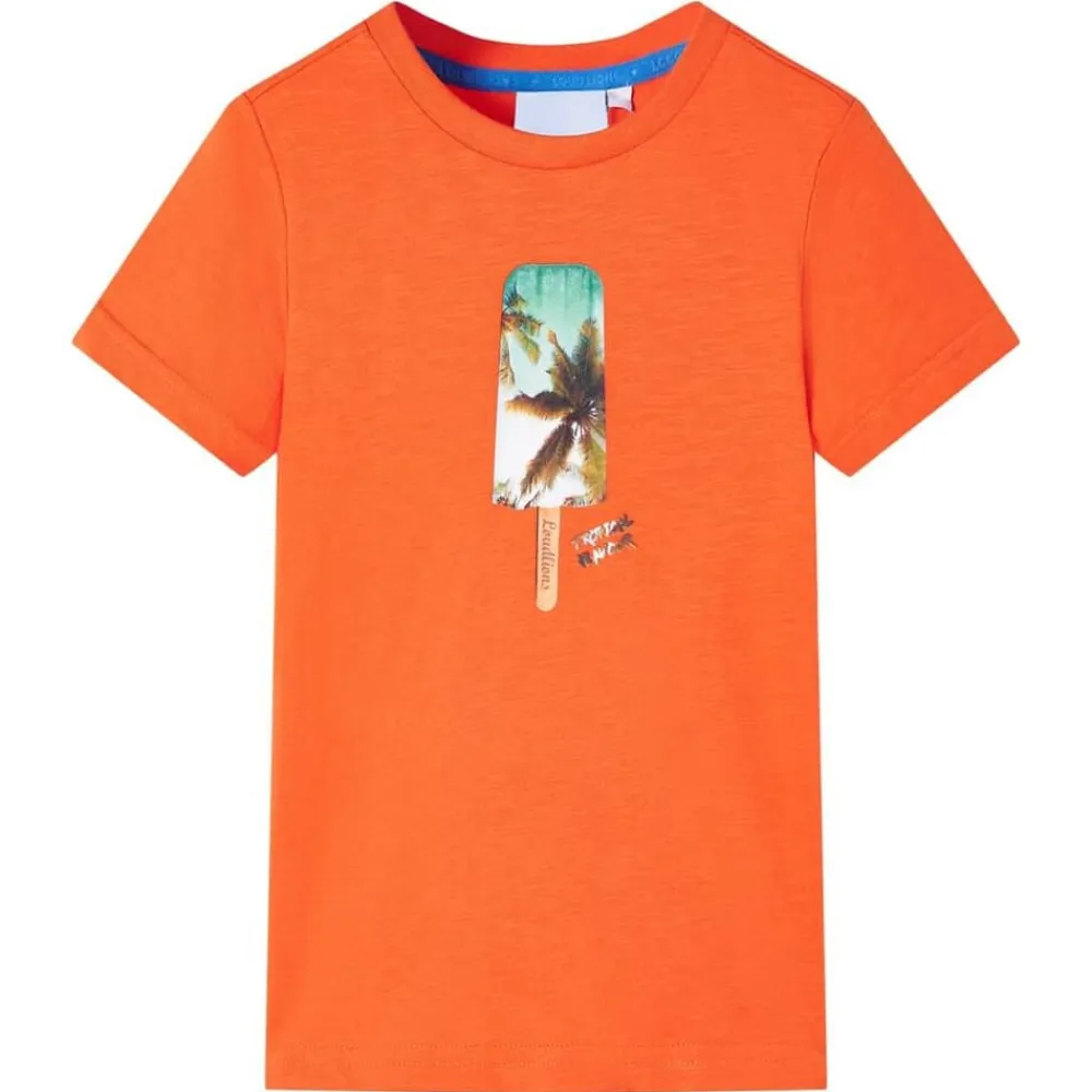 vidaXL T-shirt pour enfants foncé 128