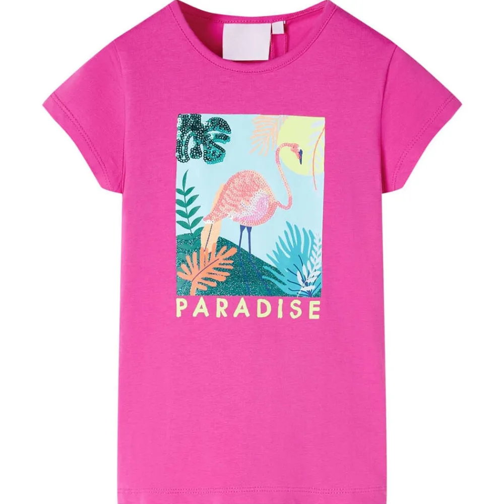 Vêtements & Accessoires-vidaXL T-shirt pour enfants foncé 104 Rose
