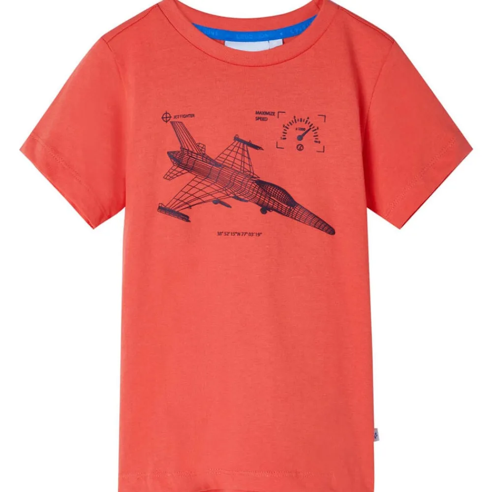 Vêtements & Accessoires-vidaXL T-shirt pour enfants rouge clair 128