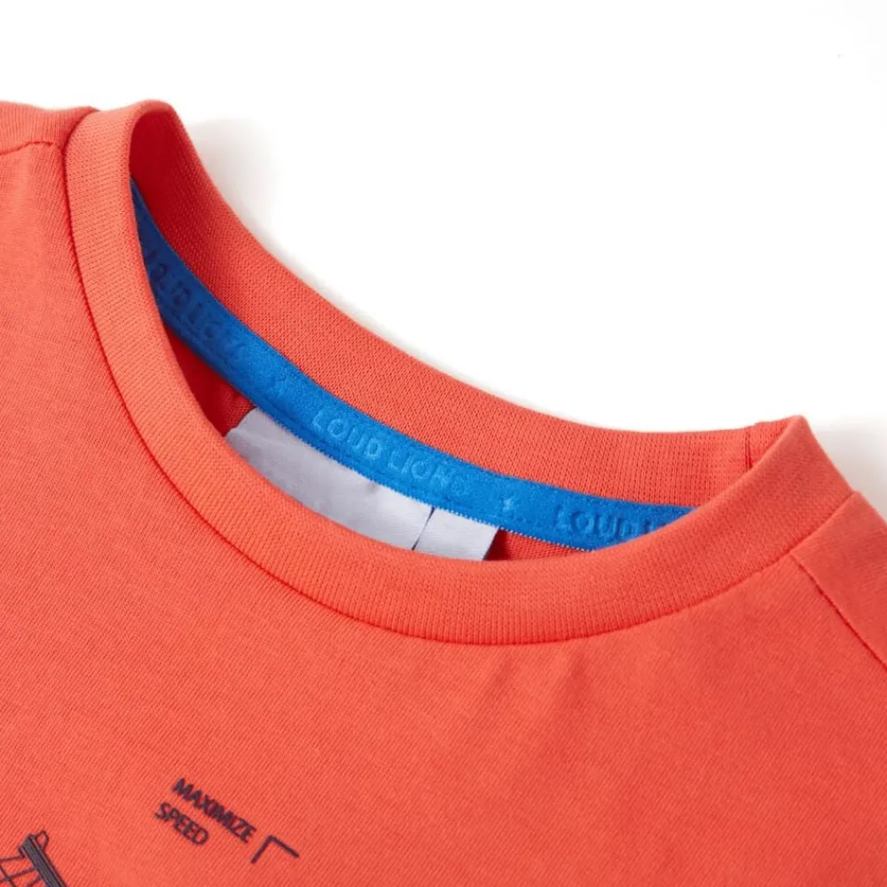 Vêtements & Accessoires-vidaXL T-shirt pour enfants rouge clair 128