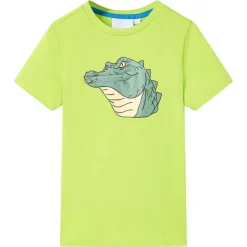 Vêtements & Accessoires-vidaXL T-shirt pour enfants vert citron 116 Citron vert