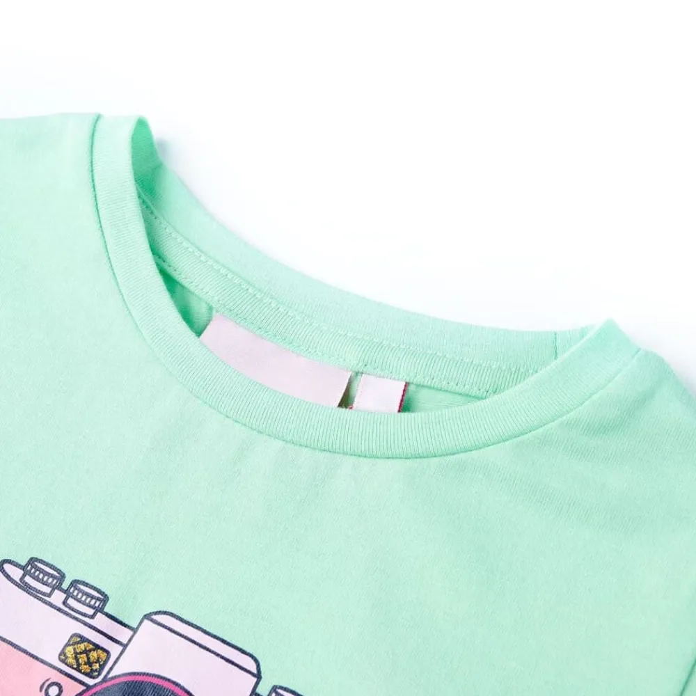 Vêtements & Accessoires-vidaXL T-shirt pour enfants vif 116 Vert