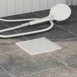 Plomberie-vidaXL 2 en 1 Drain de Douche Argenté 15 x 15 cm Acier Inox 304