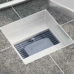 Plomberie-vidaXL 2 en 1 Drain de Douche Argenté 15 x 15 cm Acier Inox 304