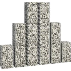 Clôtures & Barrières-vidaXL 6 gabions en fil galvanisé