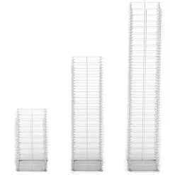 vidaXL 3 gabions en fil galvanisé