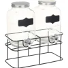 Arts De La Table & Arts Culinaires-vidaXL 2 pcs Distributeurs de boissons avec support 2 x 4 L Verre