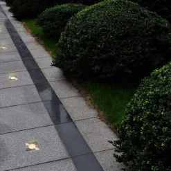 Luminaires-vidaXL 12 pcs Lampes encastrables au sol d'extérieur Carré