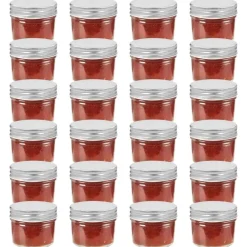 Arts De La Table & Arts Culinaires-vidaXL 24 pcs Pots à confiture avec couvercles és Verre 110 ml Argent