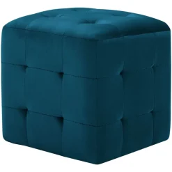 vidaXL 2 pcs Poufs 30 x 30 x 30 cm Tissu velours