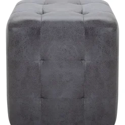 vidaXL 2 pcs Poufs 30 x 30 x 30 cm Similicuir daim