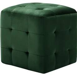 vidaXL 2 pcs Poufs 30 x 30 x 30 cm Tissu velours