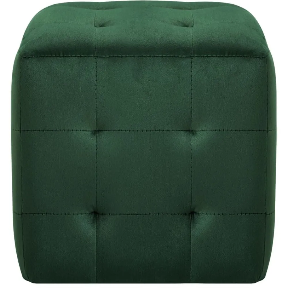 vidaXL 2 pcs Poufs 30 x 30 x 30 cm Tissu velours