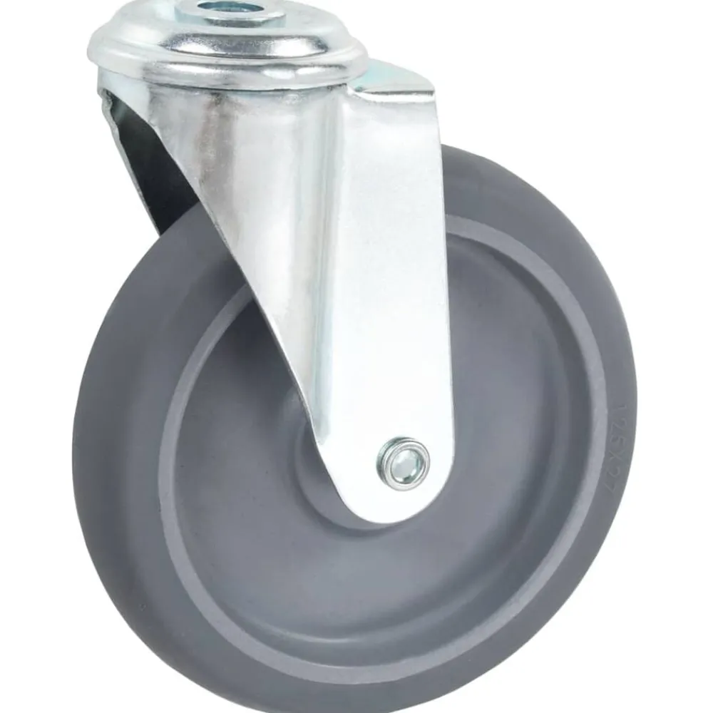 vidaXL 4 pcs Roulettes pivotantes à trou de boulon 125 mm