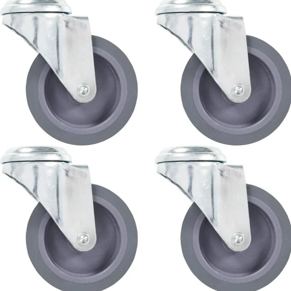 Manutention De Matériaux-vidaXL 4 pcs Roulettes pivotantes à trou de boulon 75 mm