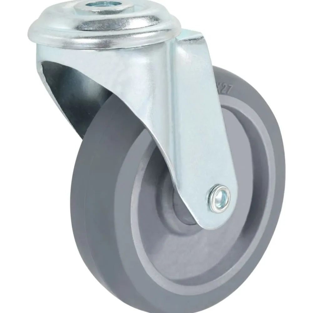 Manutention De Matériaux-vidaXL 4 pcs Roulettes pivotantes à trou de boulon 100 mm