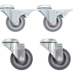 Manutention De Matériaux-vidaXL 4 pcs Roulettes pivotantes à trou de boulon 50 mm