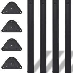 vidaXL 4 pieds de table réglables en hauteur 710 mm