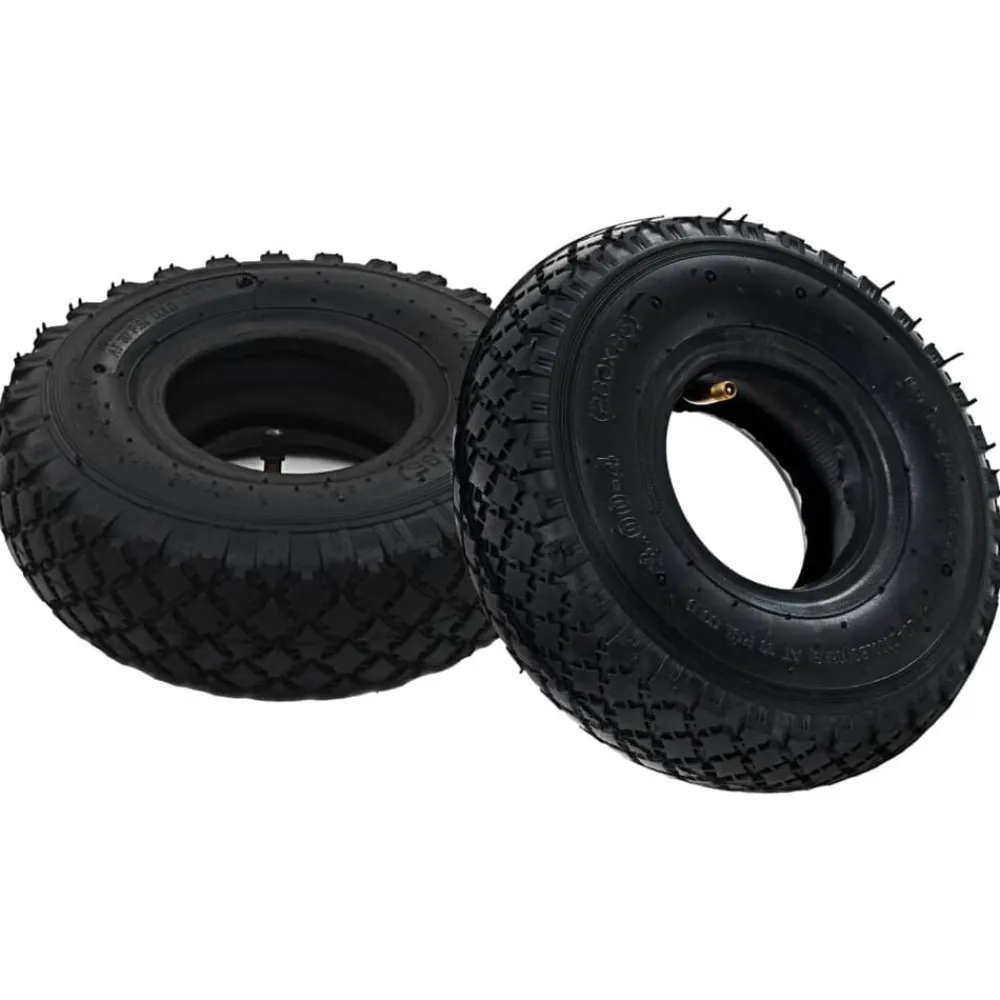 Manutention De Matériaux-vidaXL 2 pneus 2 chambres à air 3.00-4 260x85 pour roue de diable