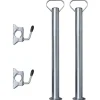 Pièces Détachées Pour Véhicules-vidaXL 2 tubes de support et 2 pinces fendues pour roue de jauge 48 mm