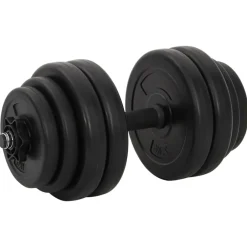 Entraînement & Fitness-vidaXL 1 x Haltère 15 kg
