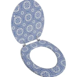 Plomberie-vidaXL Abatant de WC avec couvercle design porcelaine
