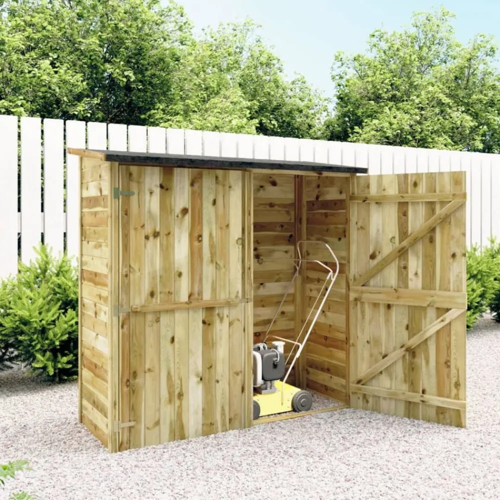Pelouses & Jardins-vidaXL Abri à outils de jardin Pinède imprégnée 182x76x175 cm