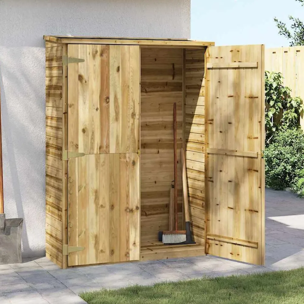 Pelouses & Jardins-vidaXL Abri à outils de jardin 123x50x171 cm Pinède imprégnée