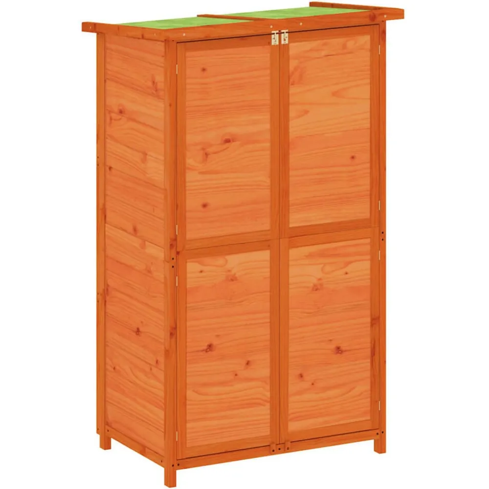 Pelouses & Jardins-vidaXL Abri à outils de jardin 83x57x140 cm bois massif pin Marron
