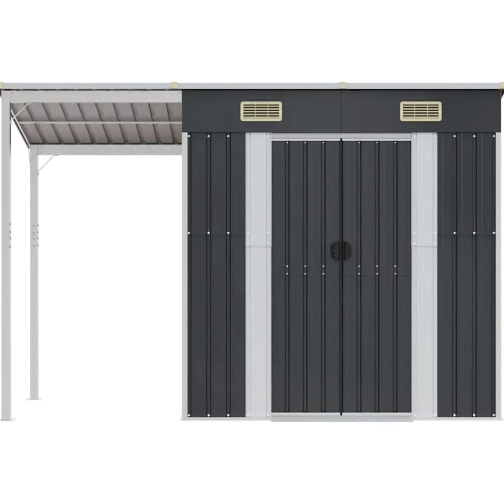 vidaXL Abri de jardin avec toit prolongé 277x107x181 cm