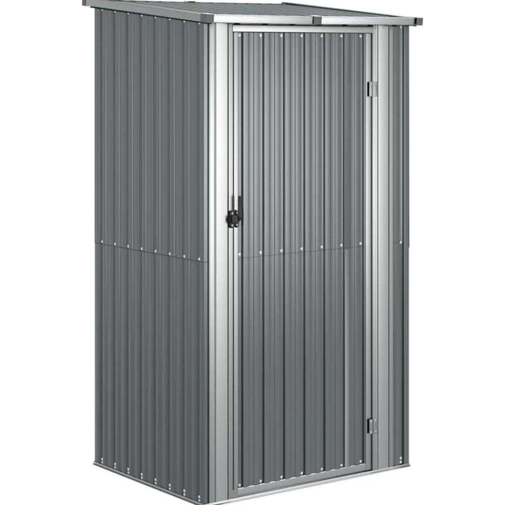 Pelouses & Jardins-vidaXL Abri de jardin 118,5x97x209,5 cm Acier galvanisé Gris