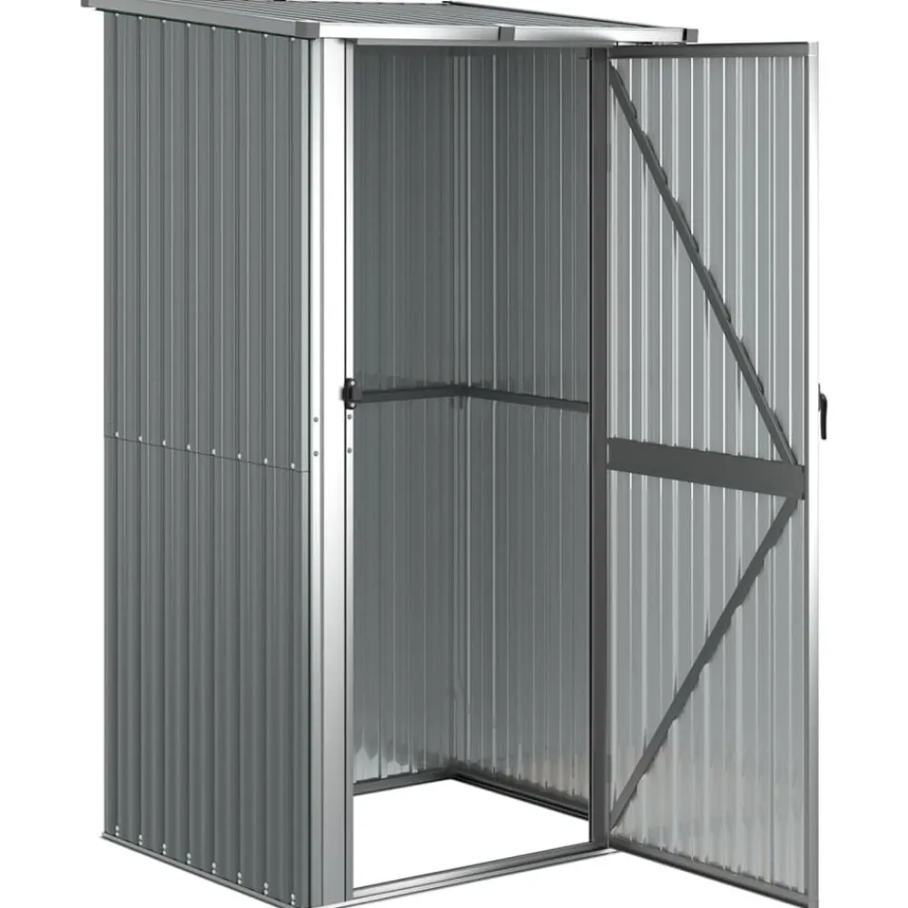 Pelouses & Jardins-vidaXL Abri de jardin 118,5x97x209,5 cm Acier galvanisé Gris
