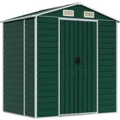 Pelouses & Jardins-vidaXL Abri de jardin 191x130x198 cm acier galvanisé Vert