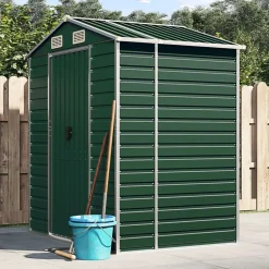 Pelouses & Jardins-vidaXL Abri de jardin 191x130x198 cm acier galvanisé Vert
