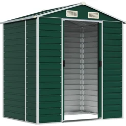 Pelouses & Jardins-vidaXL Abri de jardin 191x130x198 cm acier galvanisé Vert