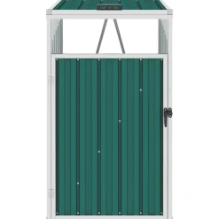 Produits Ménagers-vidaXL Abri de poubelle 72x81x121 cm Acier Vert