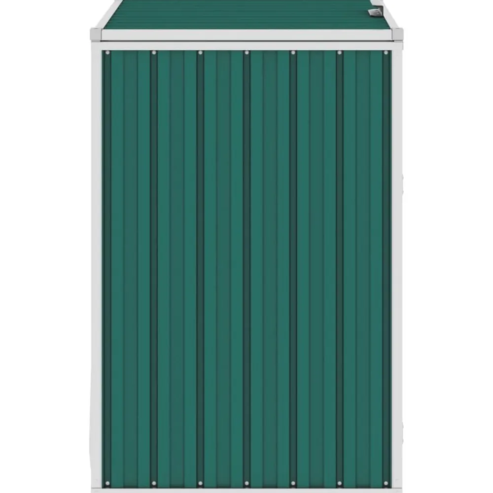 Produits Ménagers-vidaXL Abri de poubelle 72x81x121 cm Acier Vert
