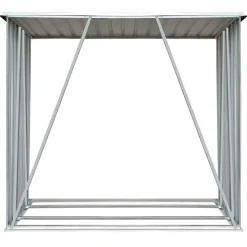 vidaXL Abri de stockage à bois Acier galvanisé 163x83x154cm