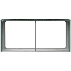vidaXL Abri de stockage de bois Acier galvanisé 330x92x153 cm