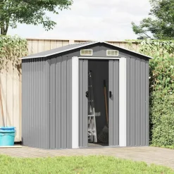 vidaXL Abri de stockage pour jardin Métal 204 x 132 x 186 cm